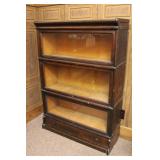 Antique Oak 3-Stack Barrister Bookcase