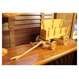 Pine Wood Horse Drawn Wagon