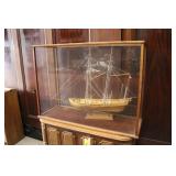 Model Ship & Glass Display Cabinet