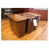 3 Metal Waste Baskets