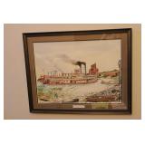 Original Ralph Law "Backing Around" Watercolor