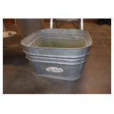 Square Galvanized Wash Tub
