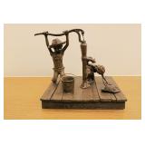 Bronze Cast "Team Work" Statue