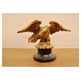 10" Plaster Paris Gold Eagle Statue