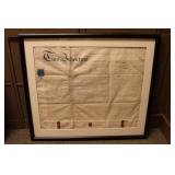 Vintage Framed Land Deed