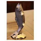 10" Brass Figural Fish