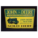 John Deere Tractor Tin Sign