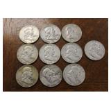Silver Franklin Half Dollars