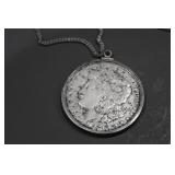 1921 Silver Morgan Dollar Pendant