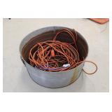 Galvanized Wash Tub & Electric Chords