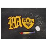 Vintage MPHS Letters, Dog Tags, Bracelet, WWII Rib