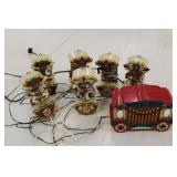 Incomplete Vintage Lighted Christmas Carousel