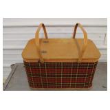 Red Lawn Vintage Picnic Basket