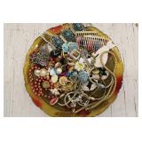 Dish of Vintage Jewelry