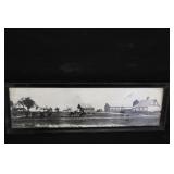 Black/White Panoramic Livestock Farm Picture