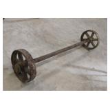 Cart Axle w/ 7" wheels
