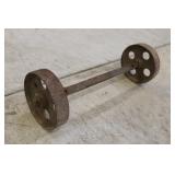 Cart Axle w/ 6" wheels