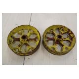 9 1/2" Cast Iron Pulleys/Cart Wheels