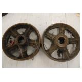 8" Cast Iron Pulleys/Cart Wheels