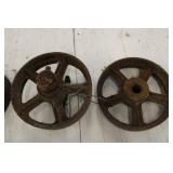 8" Cast Iron Pulleys/Cart Wheels