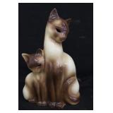 Vintage Kron Porcelain Siamese Cat w/Kitten MCM La