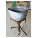 Square Wash Tub w Stand