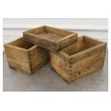 Primitive Dove Tail Wood Boxes