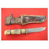 Brusletto 5" Bone Handle Hunting Knife