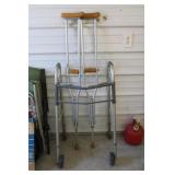 Aluminum Crutches, Walker
