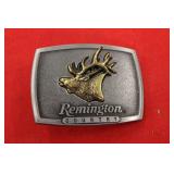 Pewter Remington Country Bugling Elk Belt Buckle