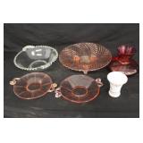 Candlewick & Pink Depression Glassware