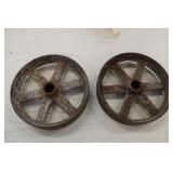 9" Cast Iron Small Engine Cart Wheels