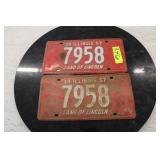 1957 Illinois License Plates