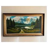 Canvas Mountain Scene Painting