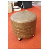 Rolling Vinyl Storage Hassock