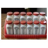 Vintage Milk Glass Spice Set