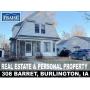 BURLINGTON, IA ESTATE AUCTION- 308 BARRET ST