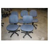 Blue Adjustable Rolling Office Chairs