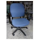 Blue Adjustable Rolling Office Chair