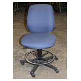 Blue Adjustable Rolling Office Chair