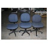 Blue Rolling Office Chairs