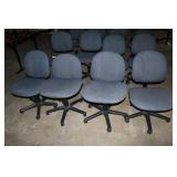 Blue Rolling Office Chairs