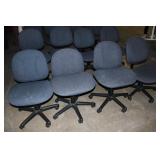 Blue Rolling Office Chairs