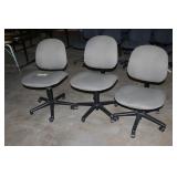 Gray Speckled Rolling Office Chairs