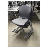 HON Gray Stackable Desk Chairs