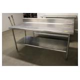 Stainless Steel Prep Table w Back Splash