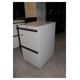Rolling 2 Drawer Metal File Cabinet