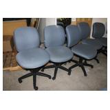 Blue Adjustable Rolling Office Chairs