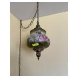 Hand Painted Porcelain Swag Lamp