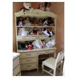 Knee Hole Desk, Hutch, Chair